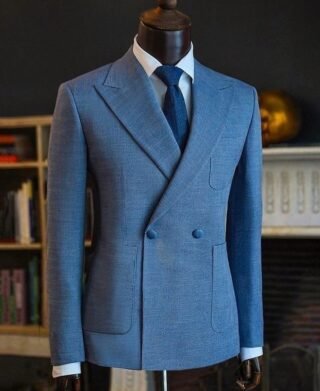 Veste Croisée Bleu